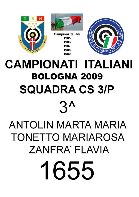 2009 Squadra cs3p MartaMaria Mariarosa Flavia